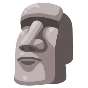 Noto emoji moai statue